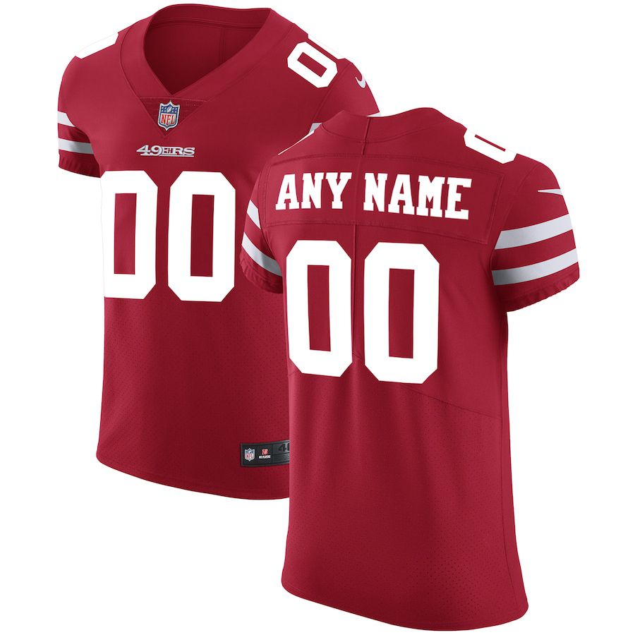 Men San Francisco 49ers Nike Scarlet Vapor Untouchable Custom Elite NFL Jersey->->Custom Jersey